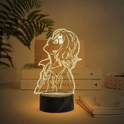 3D Illusion Anime Figure Desk Table Lamp with Warm White Light  Birthday Gift for Anime Lover  Bedside Table Lamp (JuuzouSuzuya369)
